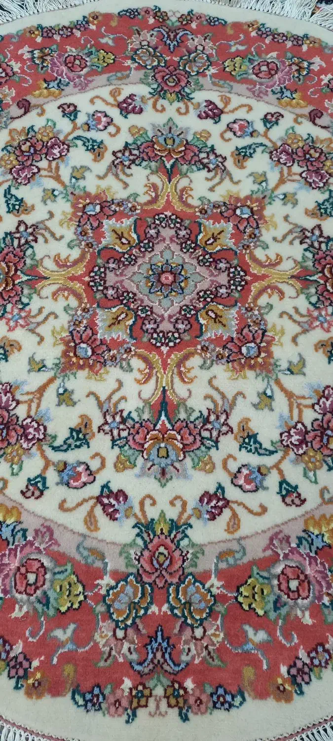 فرش گرد دستبافت (۱×۱) رج ۴۰ خطیبی|فرش|تبریز, |دیوار