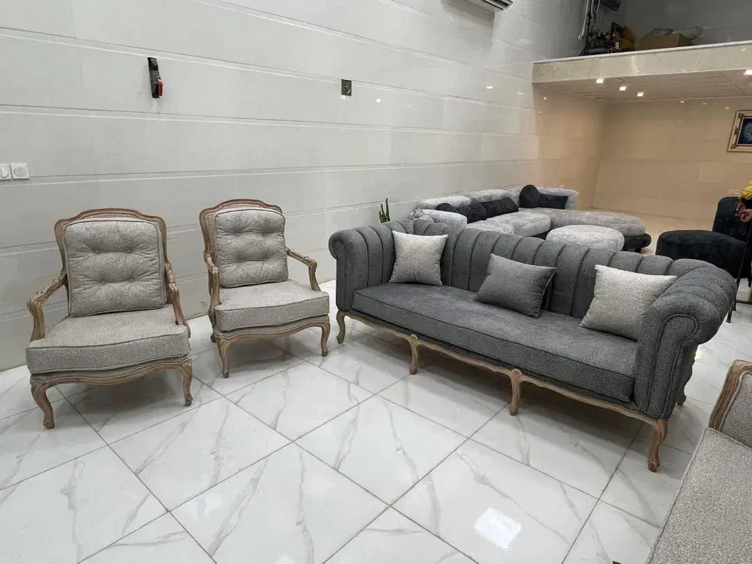 مبلمان فرانسوی ۸نفره|مبلمان خانگی و میز عسلی|یزد, |دیوار