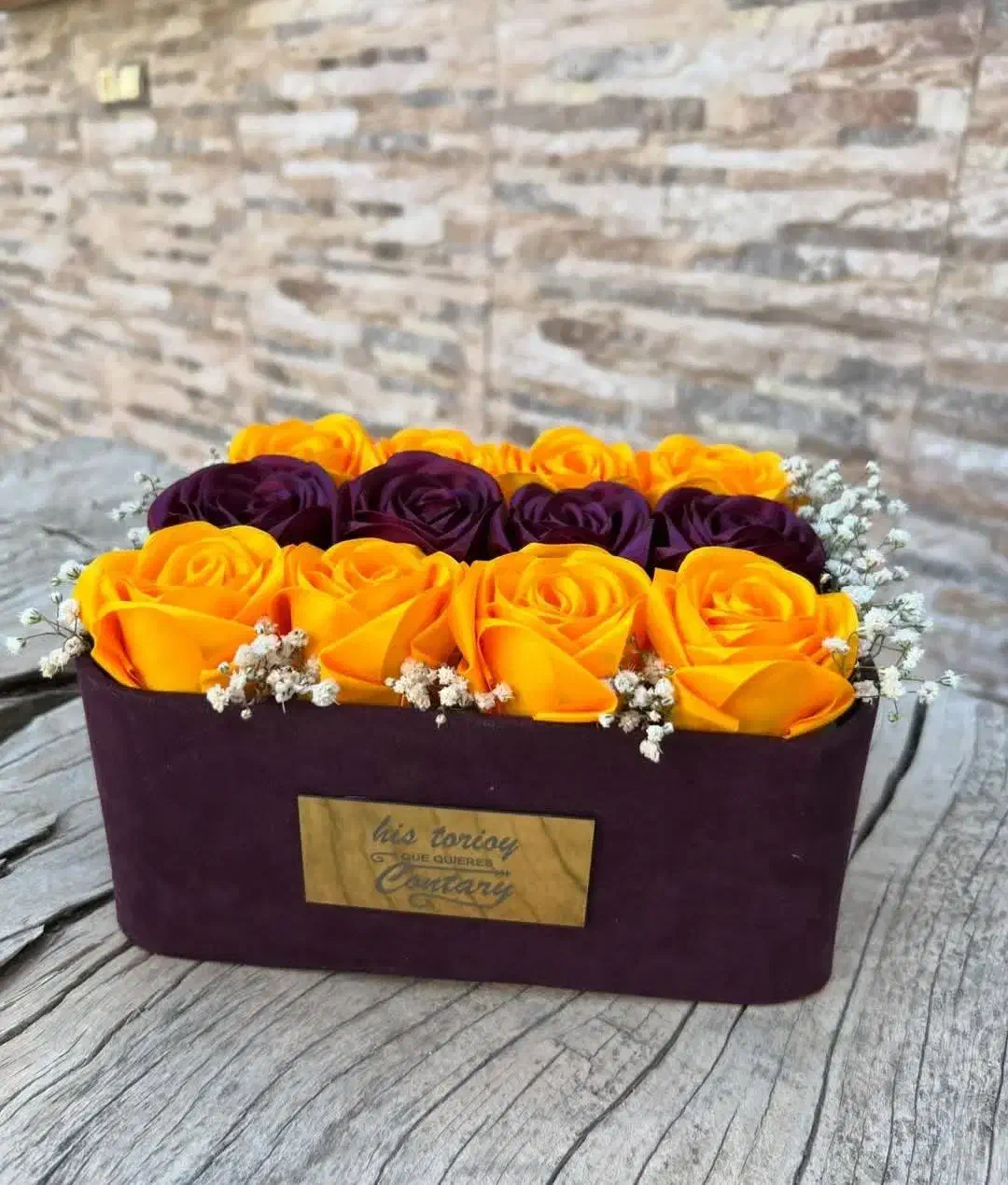 گل روز با روبان|گل مصنوعی|زرند, |دیوار