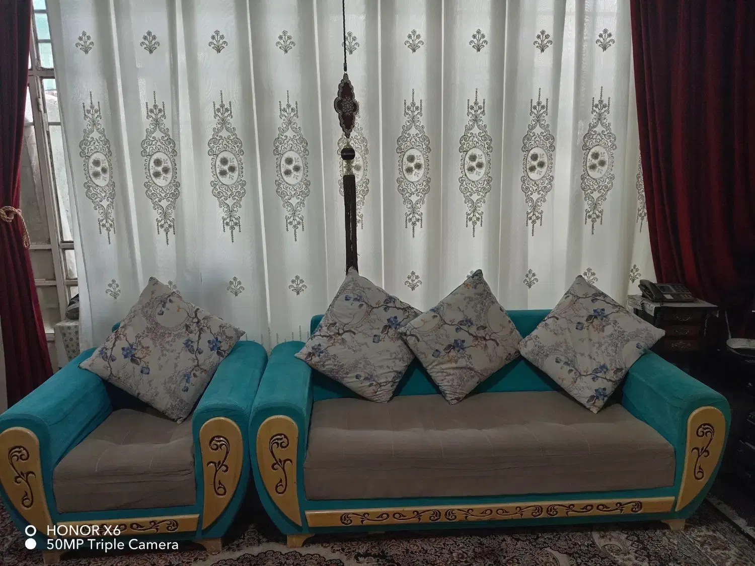 مبل 7نفره راحتی|مبلمان خانگی و میز عسلی|تربت‌حیدریه, شهدا|دیوار