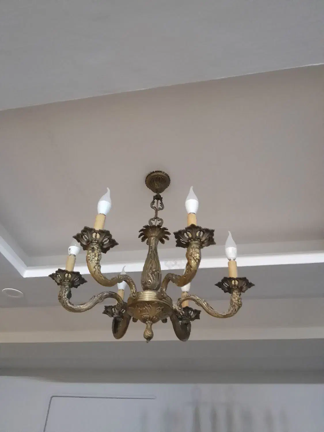 ست لوستر برنجی اصل آنتیک|لوستر و چراغ آویز|رشت, دخانیات|دیوار