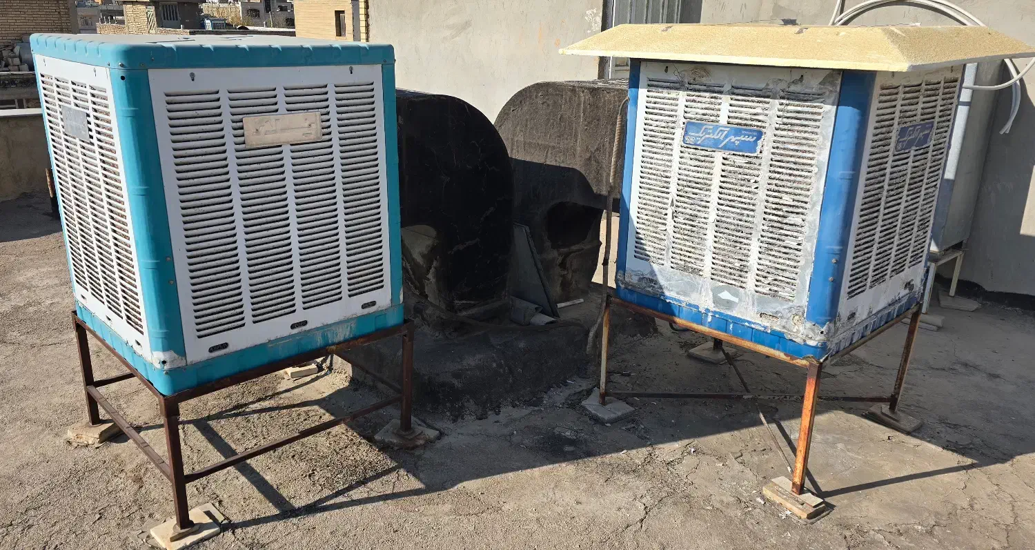 دو عدد کولر آبی به همراه منبع آب|کولر آبی|شیراز, شهرک سراج‎|دیوار