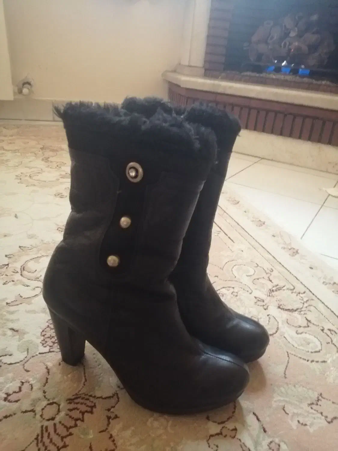 پوتین چرم اصل داخل خزدار ترک سایز39|کیف، کفش، کمربند|تهران, حبیب الله|دیوار