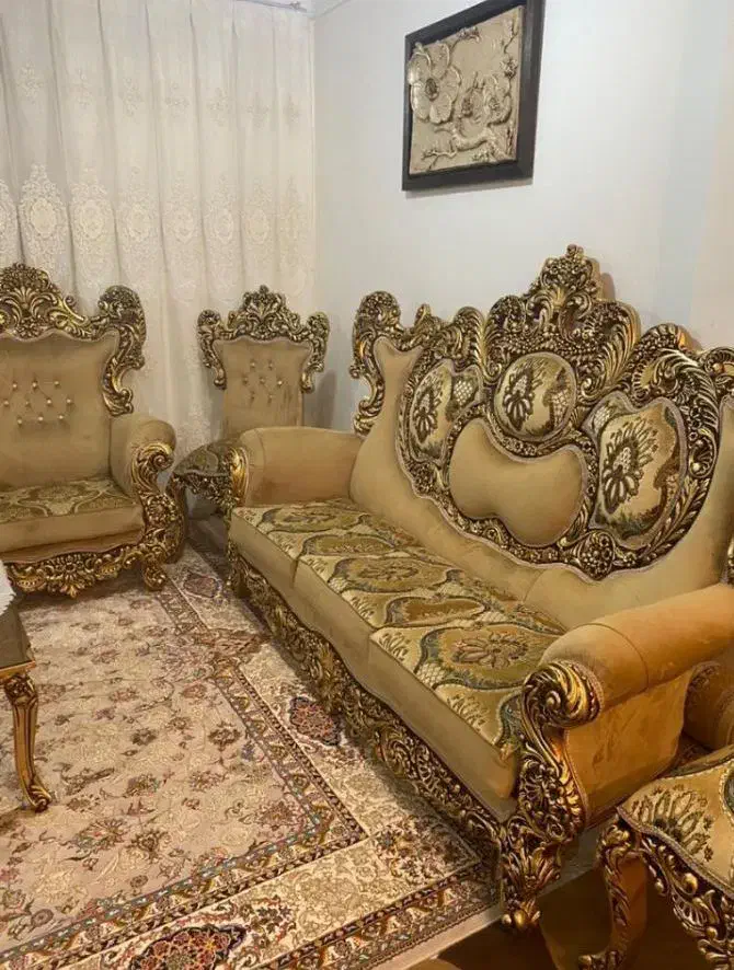 مبلمان سلطنتی ۹نفره|مبلمان خانگی و میز عسلی|اهواز, شهرک الهیه|دیوار