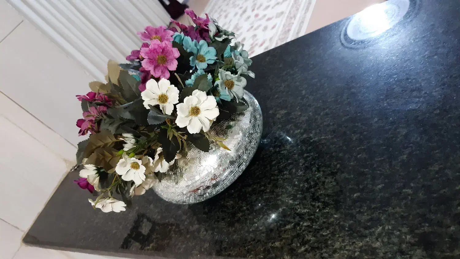 گل و گلدان آیینه ایی|گل مصنوعی|اسلام‌‌آباد غرب, |دیوار