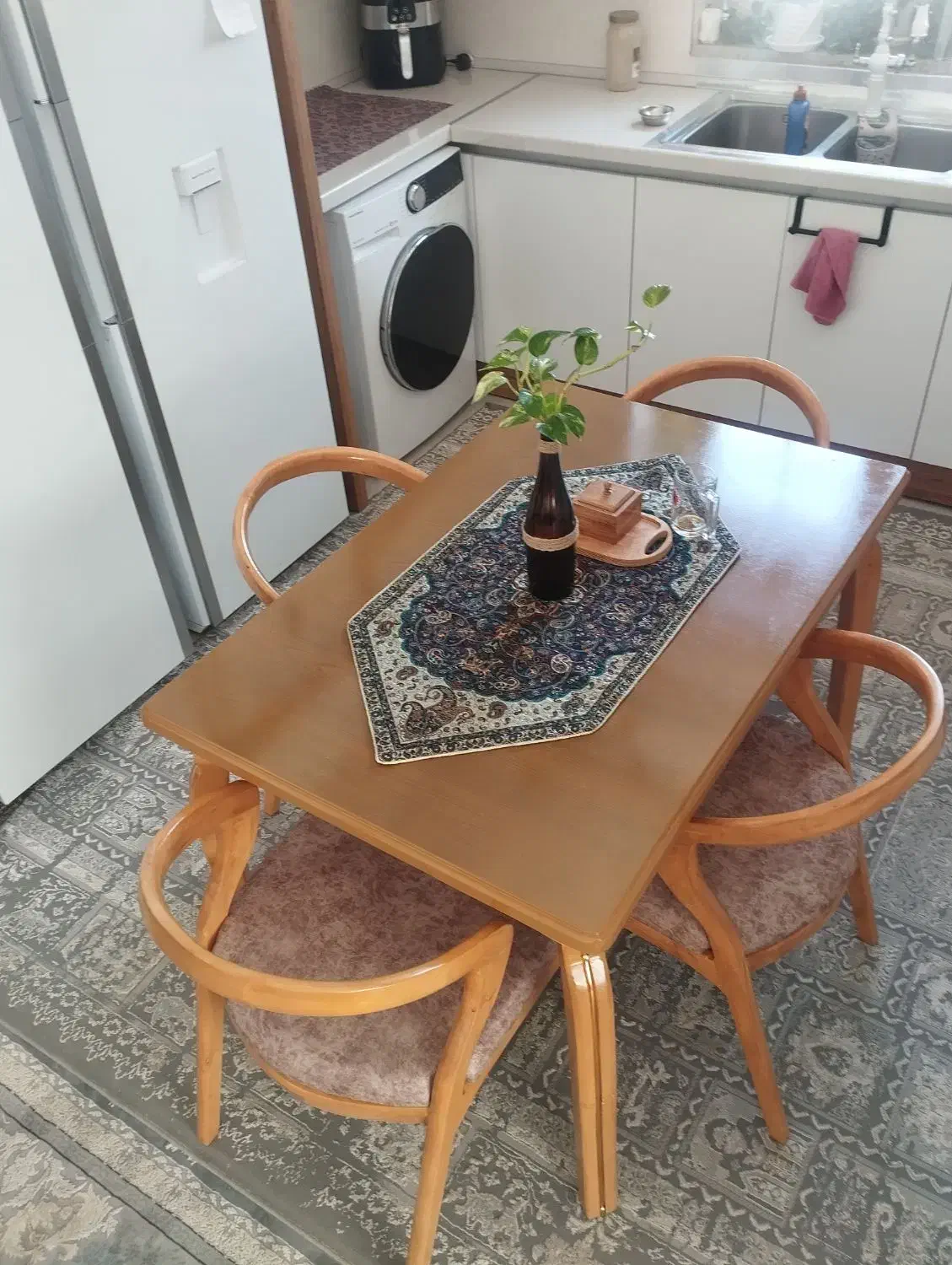 میز نهار خوری 4نفره|میز و صندلی غذاخوری|بافق, |دیوار