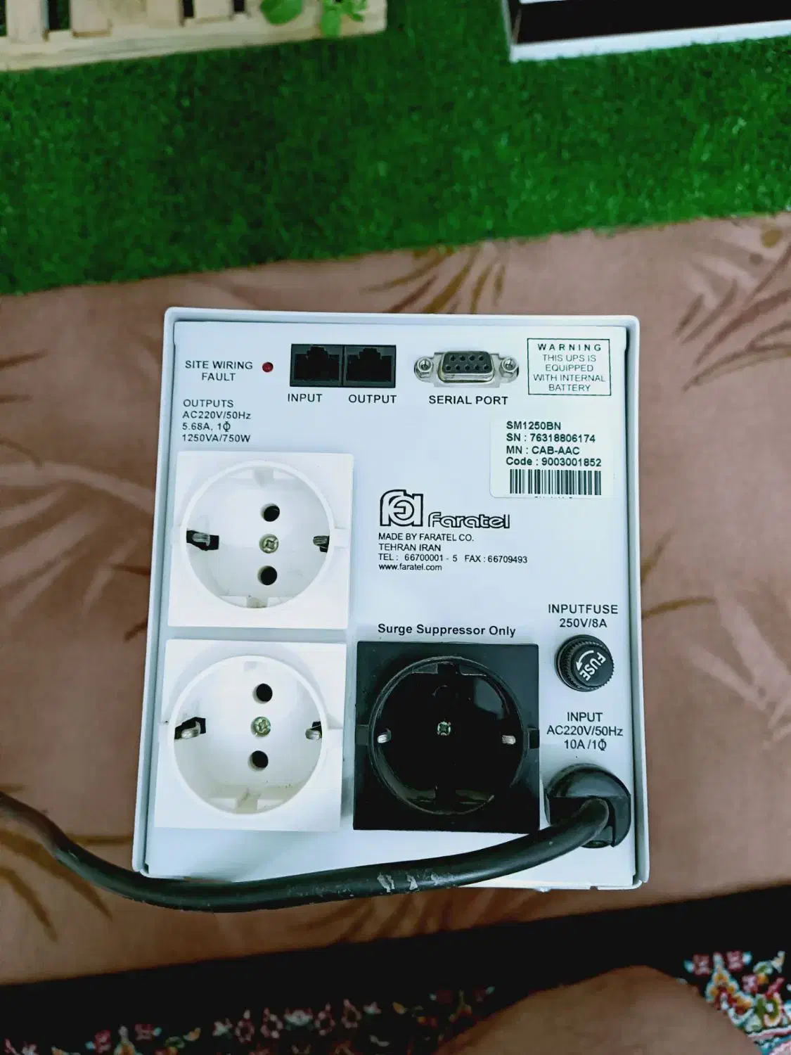 یو پی اس فاراتل نو1250|مودم و تجهیزات شبکه|قائن, |دیوار