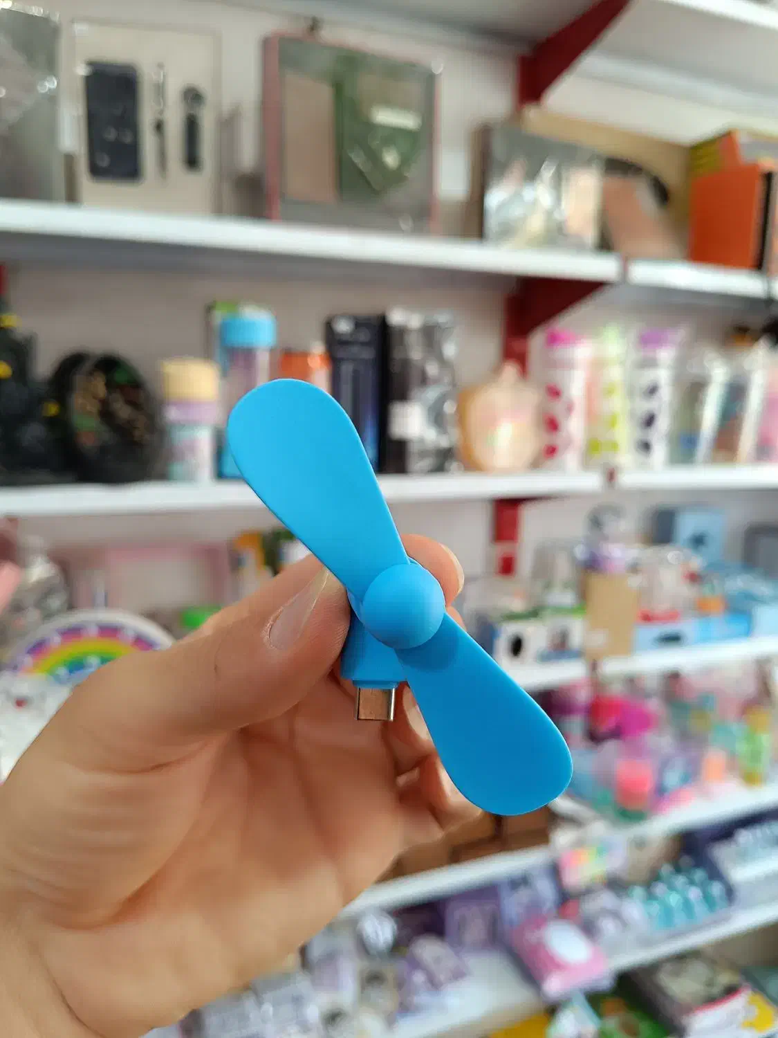 مینی پنکه جیبی USB (تایپ سی)|پنکه و تصفیه‌کنندهٔ هوا|قم, نخودی|دیوار