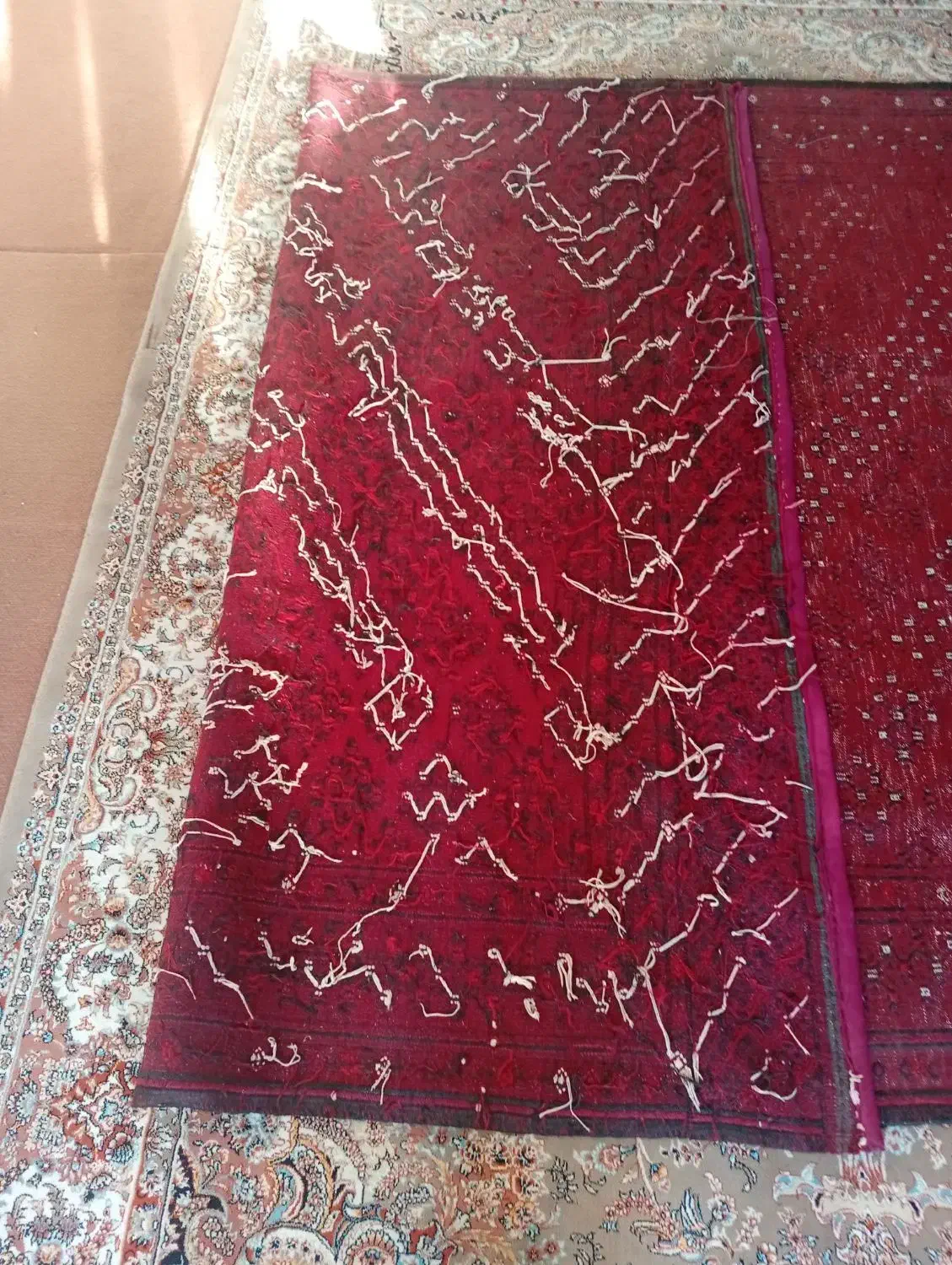 قالی پالاس قدیمی ترکمنی|فرش|گنبد کاووس, |دیوار