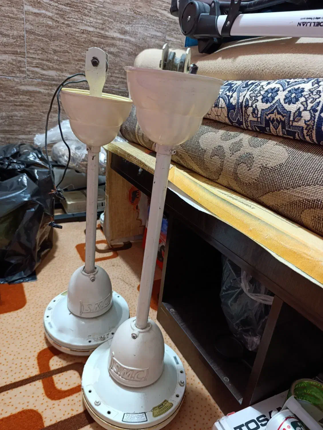 دوتا پنکه s.m.c|پنکه و تصفیه‌کنندهٔ هوا|برازجان, |دیوار