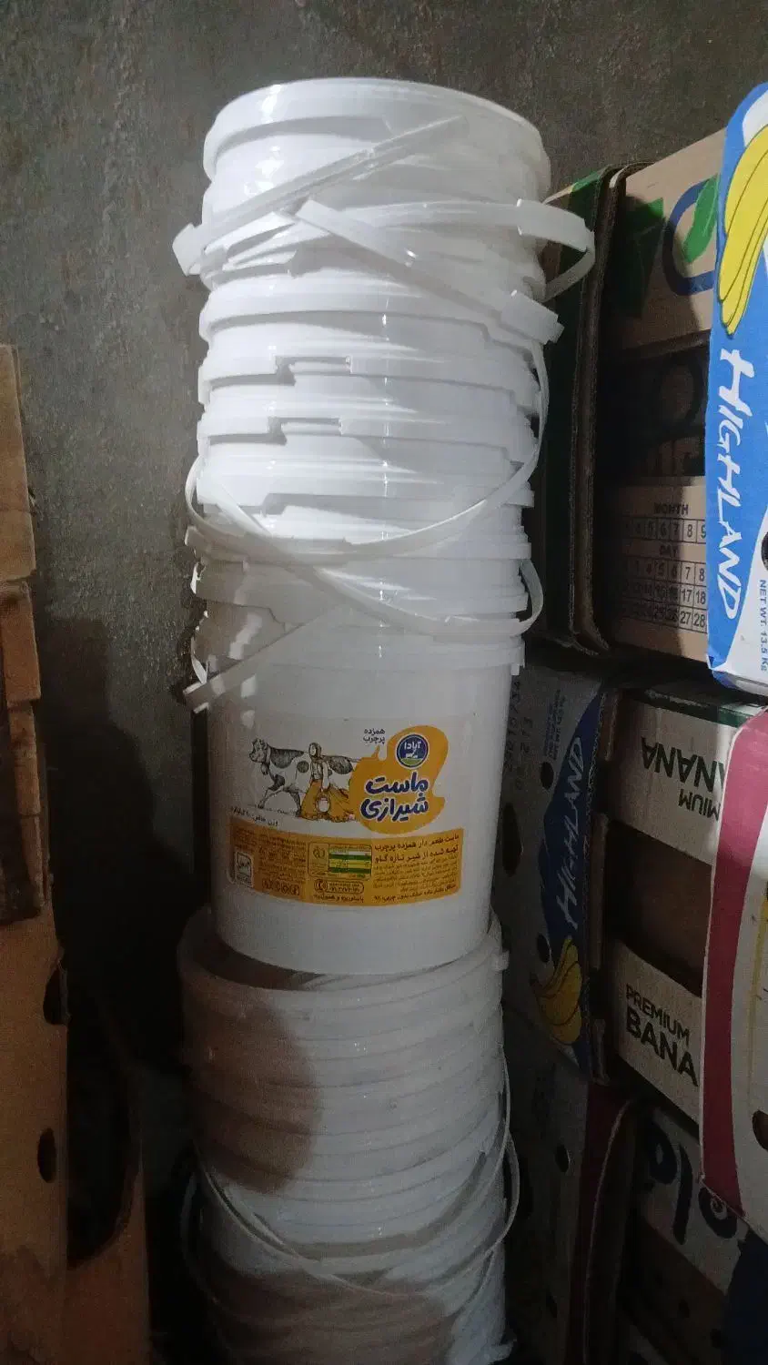 سطل ماستی ۱۰ کیلویی|ظروف نگهدارنده، پلاستیکی، یک‌بارمصرف|صدرا-فارس, فاز ۱|دیوار