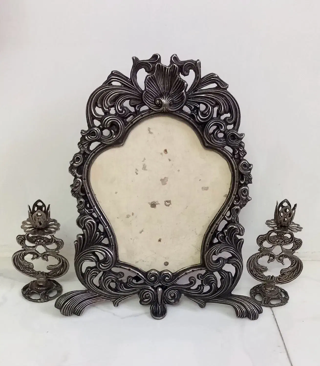 آینه شمعدان برنز کوچک|صنایع دستی و سایر لوازم تزئینی|تهران, خاک سفید|دیوار