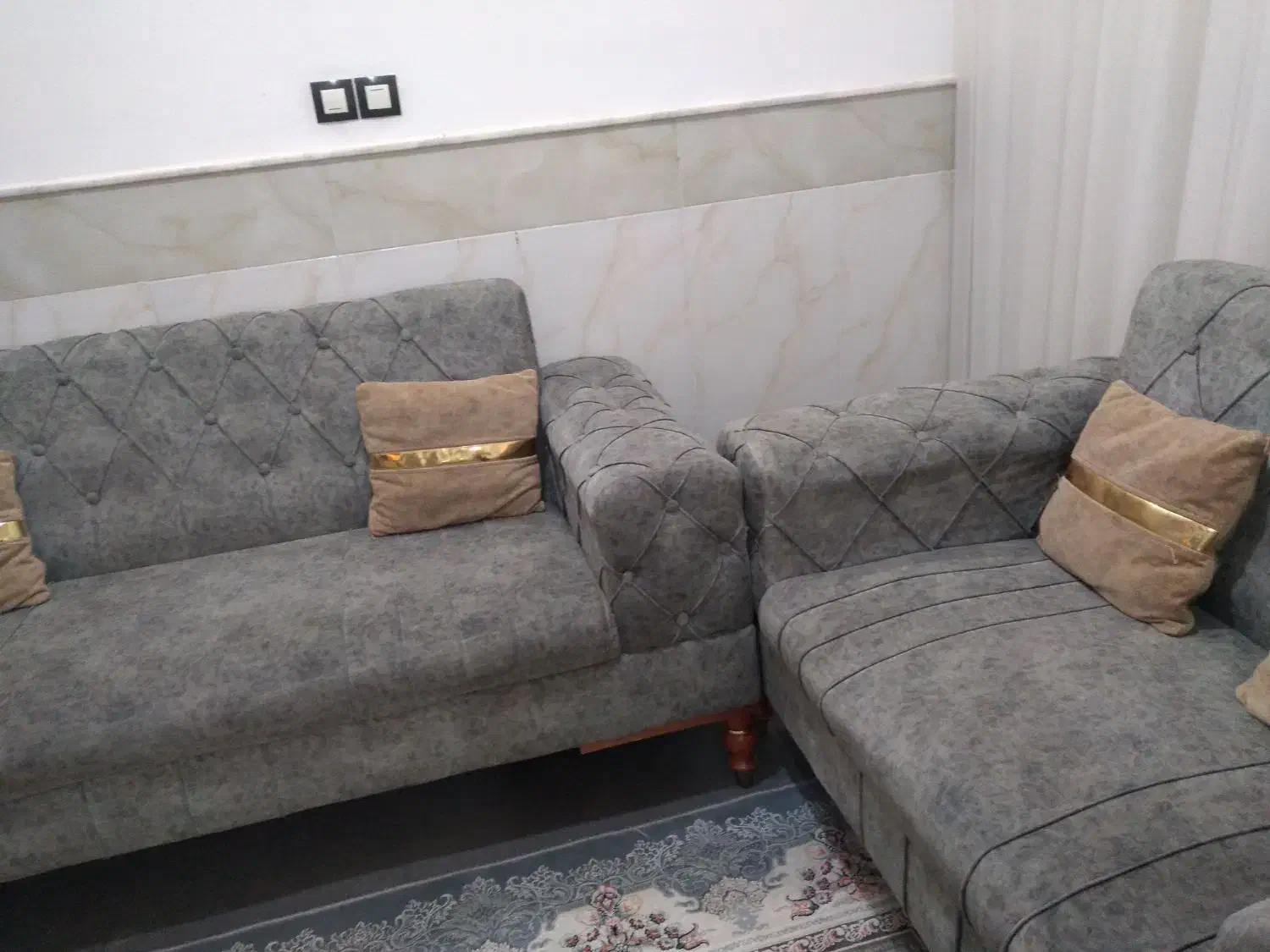 مبلمان در حد نو هفت نفره|مبلمان خانگی و میز عسلی|قم, ولیعصر|دیوار