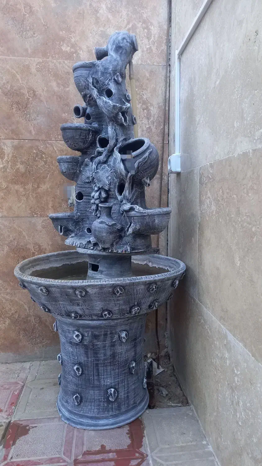 آبنما نقش کوزه وانگور|صنایع دستی و سایر لوازم تزئینی|بیرجند, |دیوار