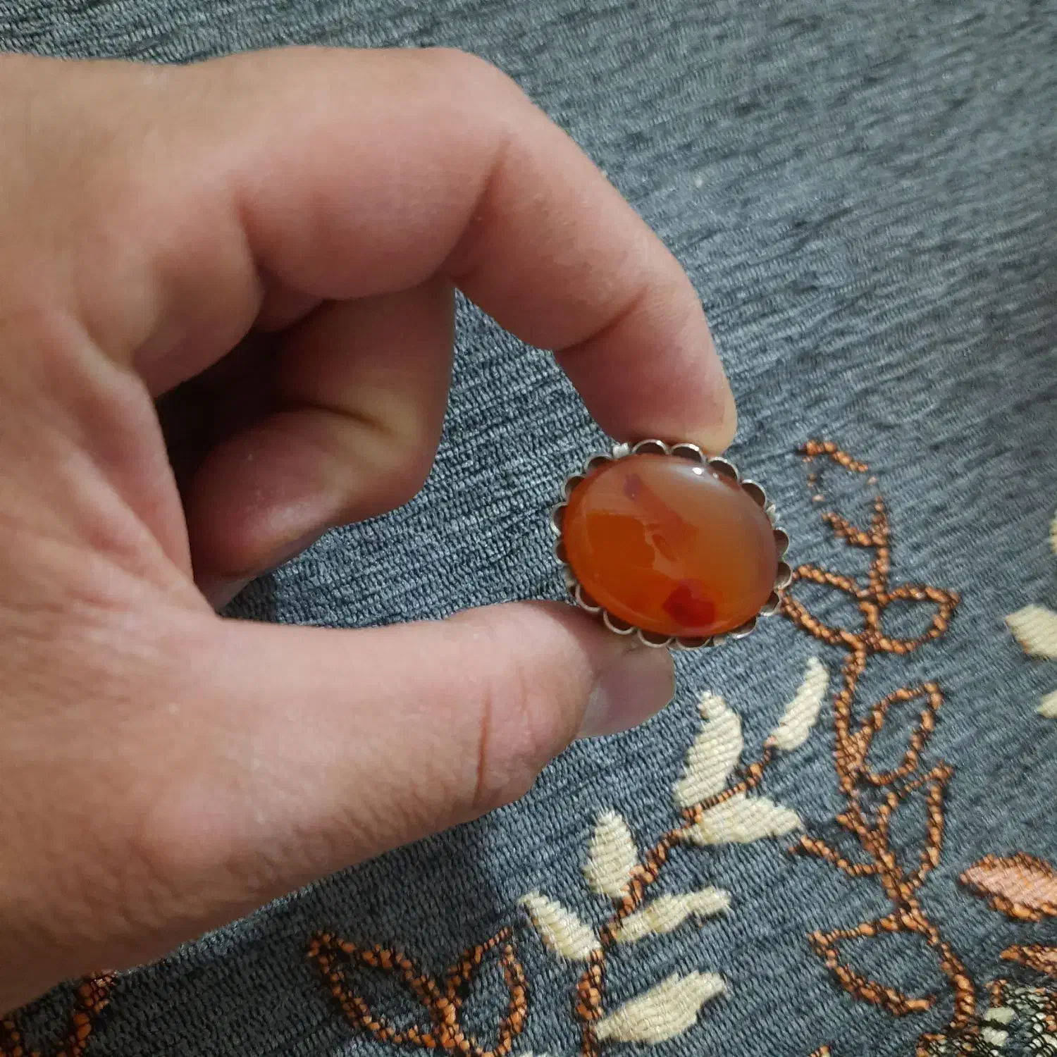 انگشتر نقره عقیق یمنی|جواهرات|سنندج, |دیوار