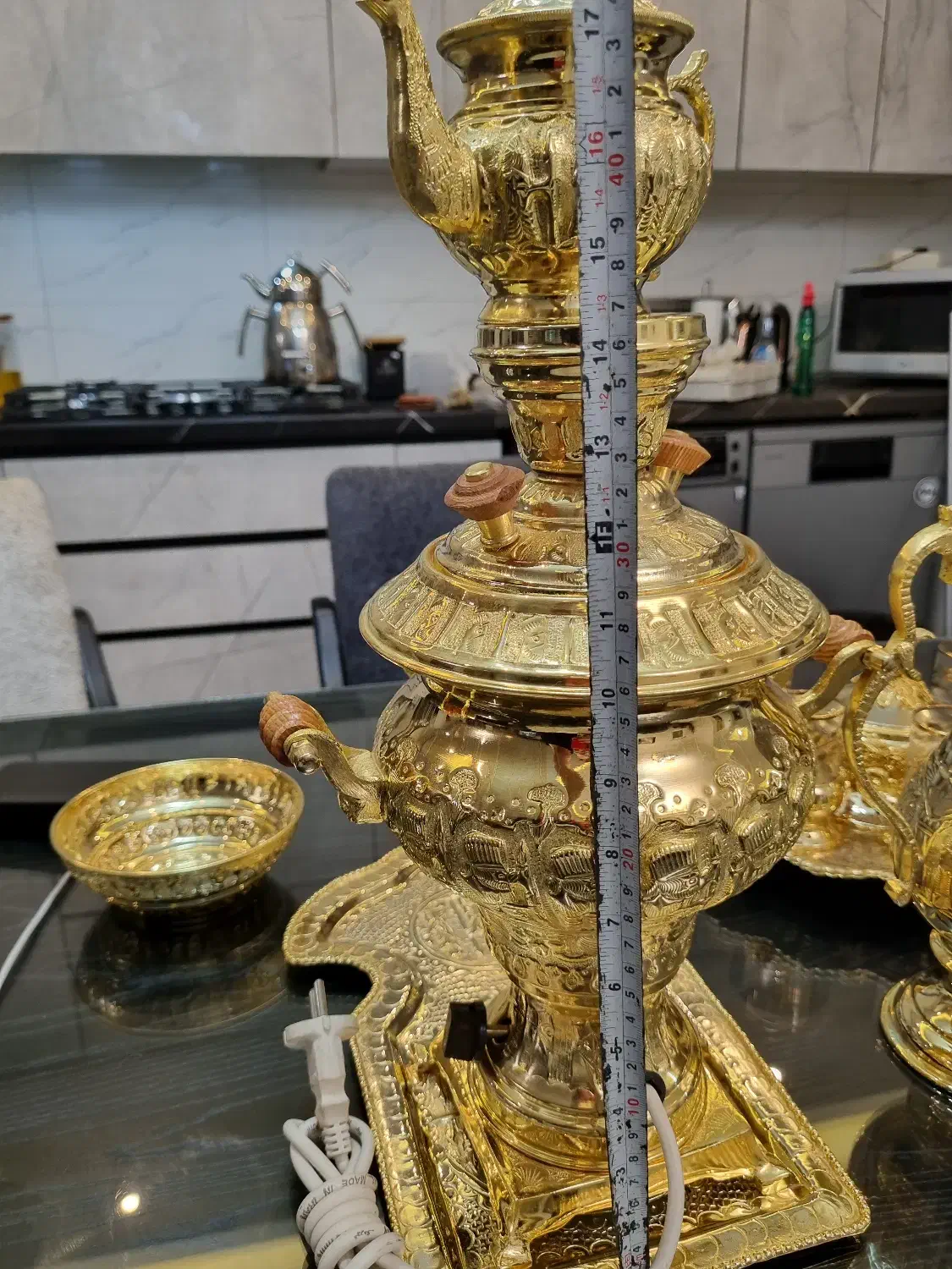 ست سماور وسرویس پاسماوری وسرویس چایخوری روکش طلا|صنایع دستی و سایر لوازم تزئینی|گرگان, |دیوار