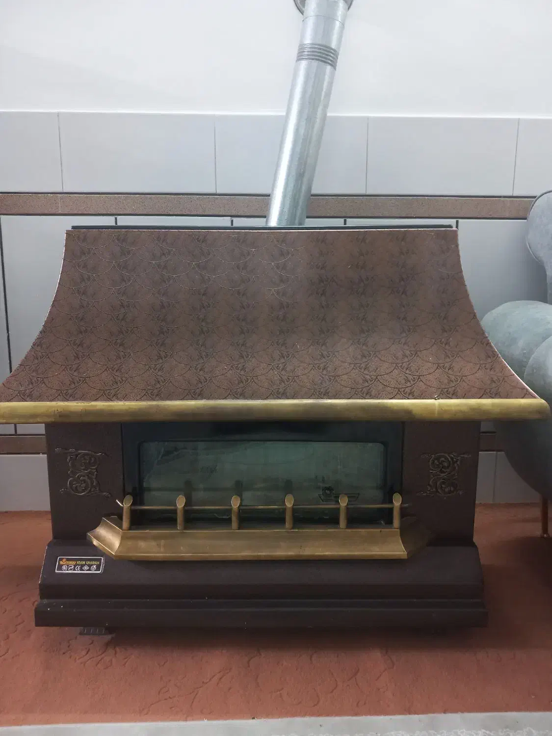 بخاری شومینه ای|بخاری، هیتر، شومینه|خمینیشهر, |دیوار