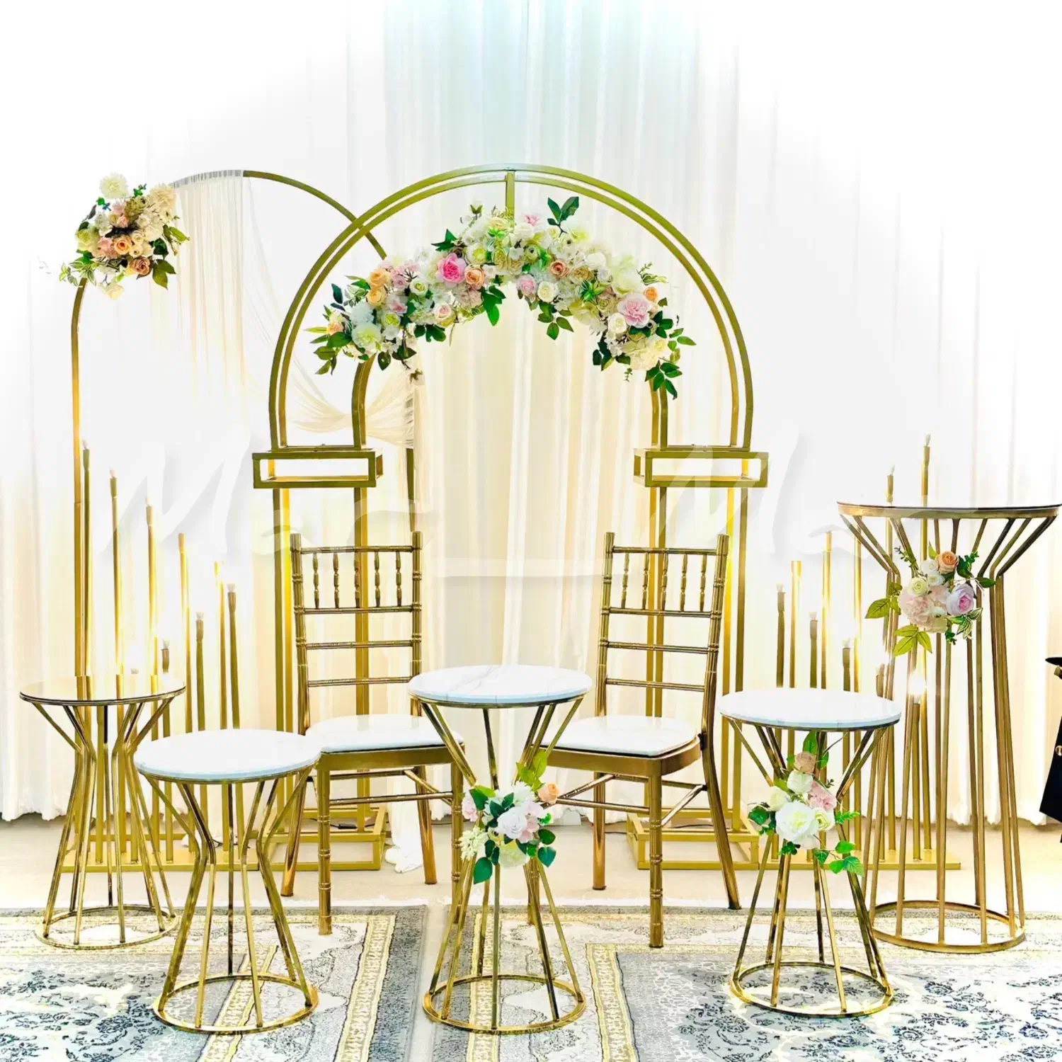 دکور و تشریفات جایگاه عروس داماد بله برون|خدمات پذیرایی، مراسم|قم, چهار مردان|دیوار