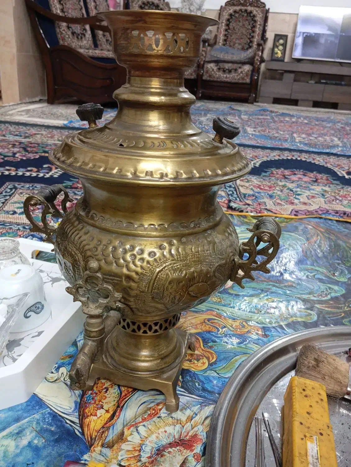 سماور قدیمی|کلکسیون اشیاء عتیقه|رفسنجان, |دیوار