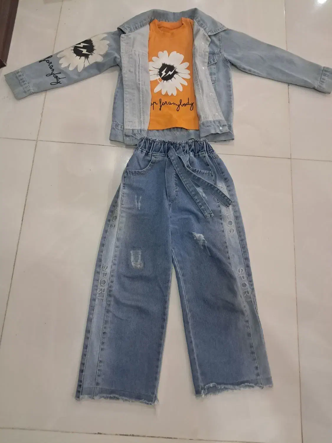 ست لی دخترانه کت تیشرت شلوار|کفش و لباس بچه|فشاپویه, |دیوار