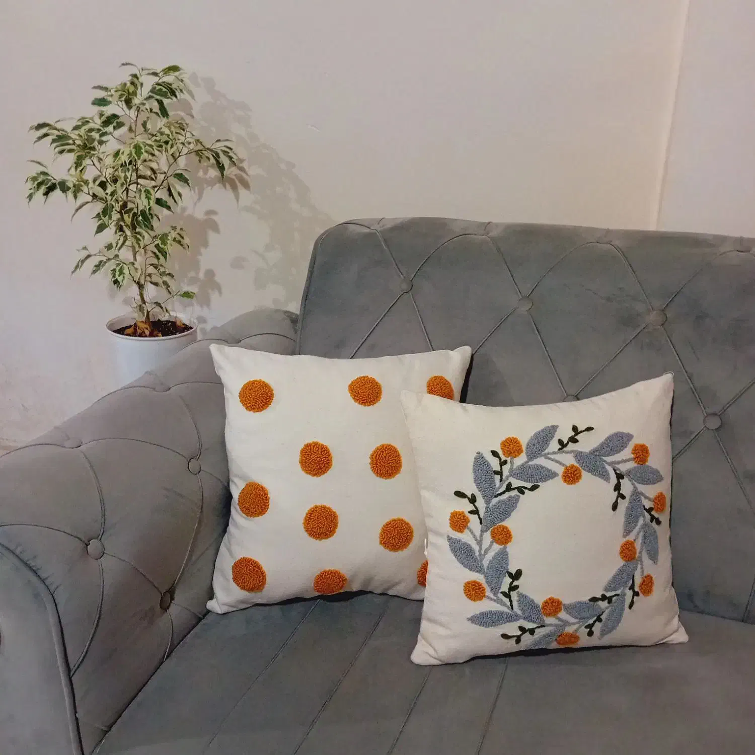 کوسن پانچ دوزی|صنایع دستی و سایر لوازم تزئینی|پاکدشت, حصار امیر|دیوار