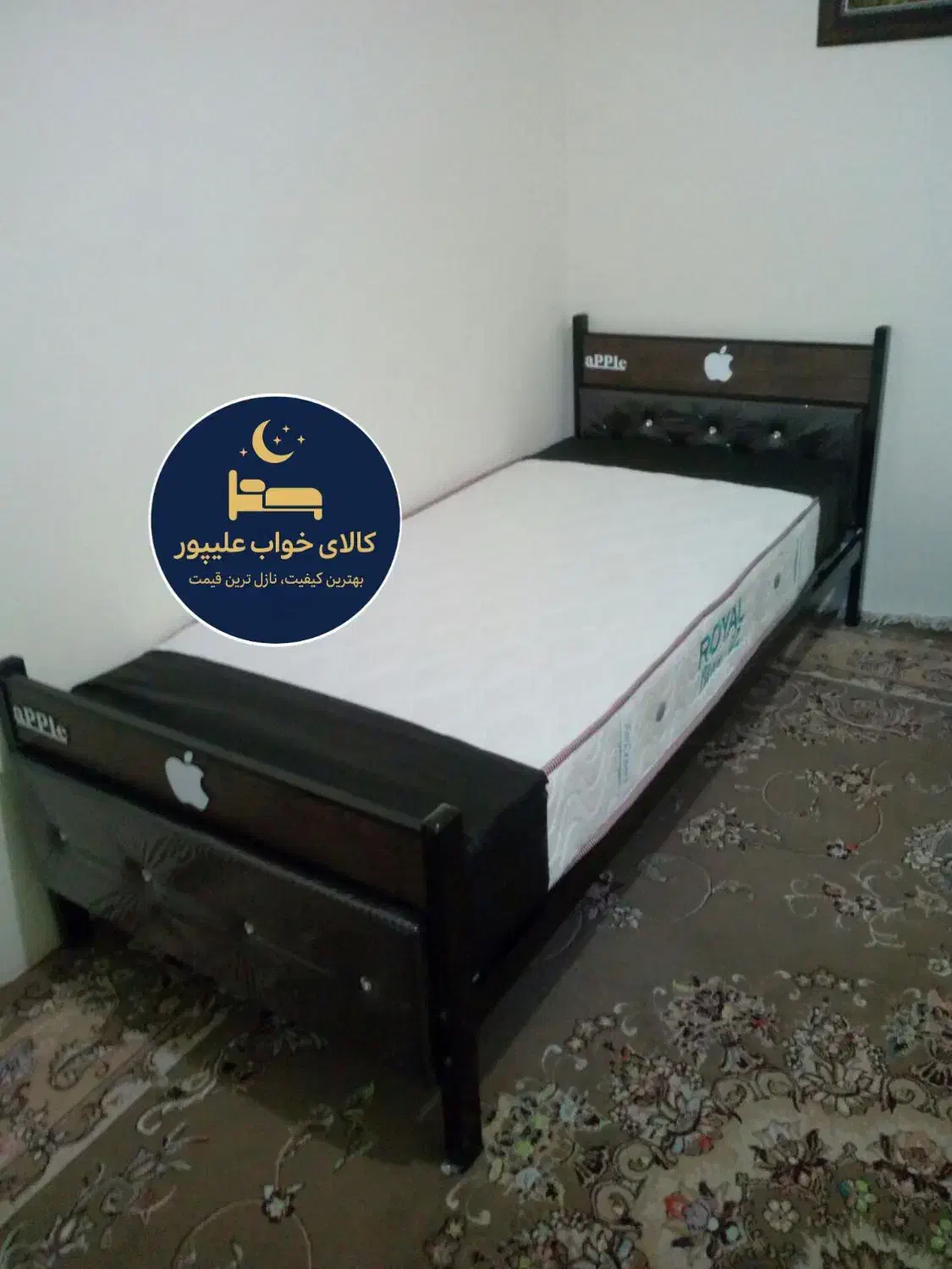 تخت خواب فلزی یکنفره اسپرت|تخت و سرویس خواب|مشهد, طلاب|دیوار