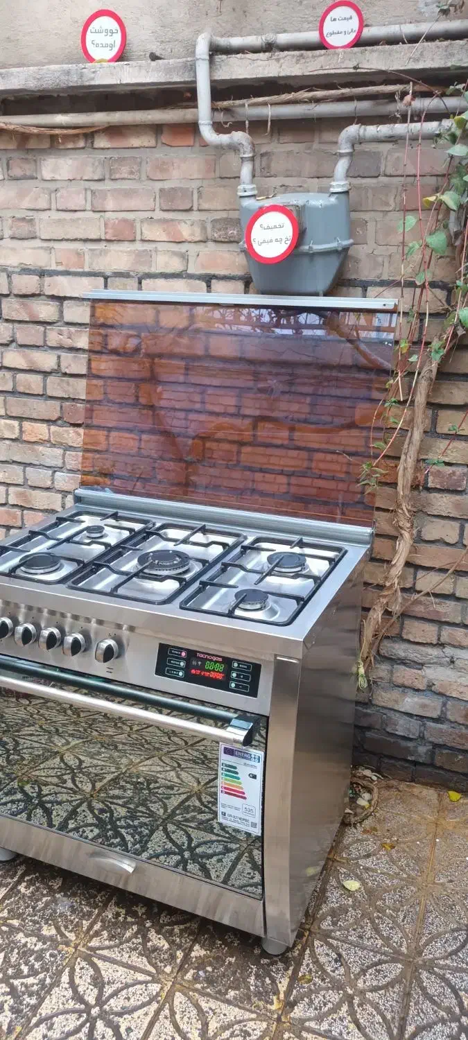 اجاق گاز استیل تکنو ایتالیا مجهز به کانوکشن درحدنو|اجاق گاز و لوازم برقی پختوپز|تهران, کاج|دیوار