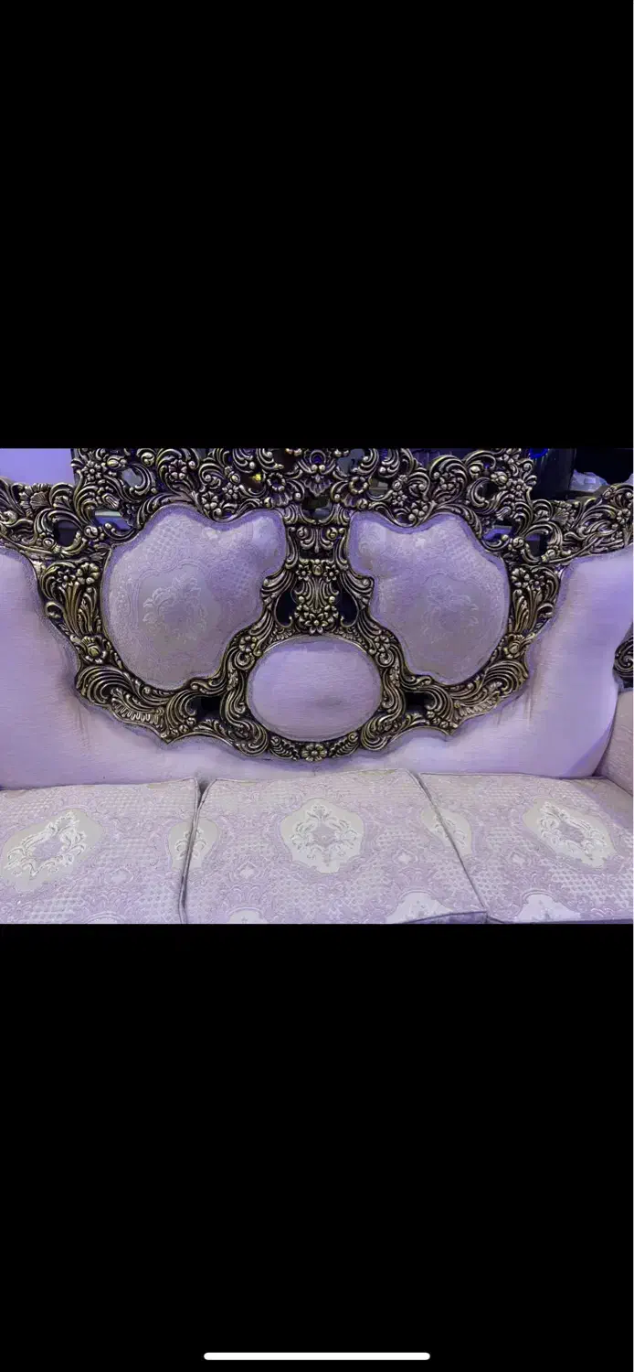 مبل ۹نفره ورق طلا چوب راش|مبلمان خانگی و میز عسلی|نورآباد, |دیوار