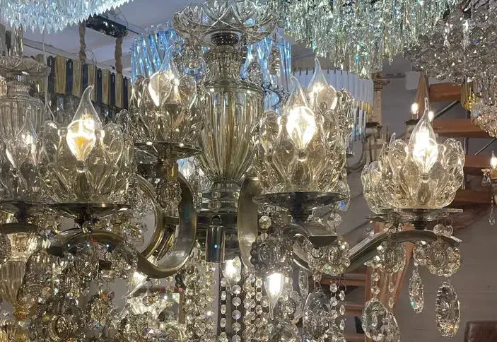 لوستر کریستال خارجی|لوستر و چراغ آویز|رشت, پستک|دیوار