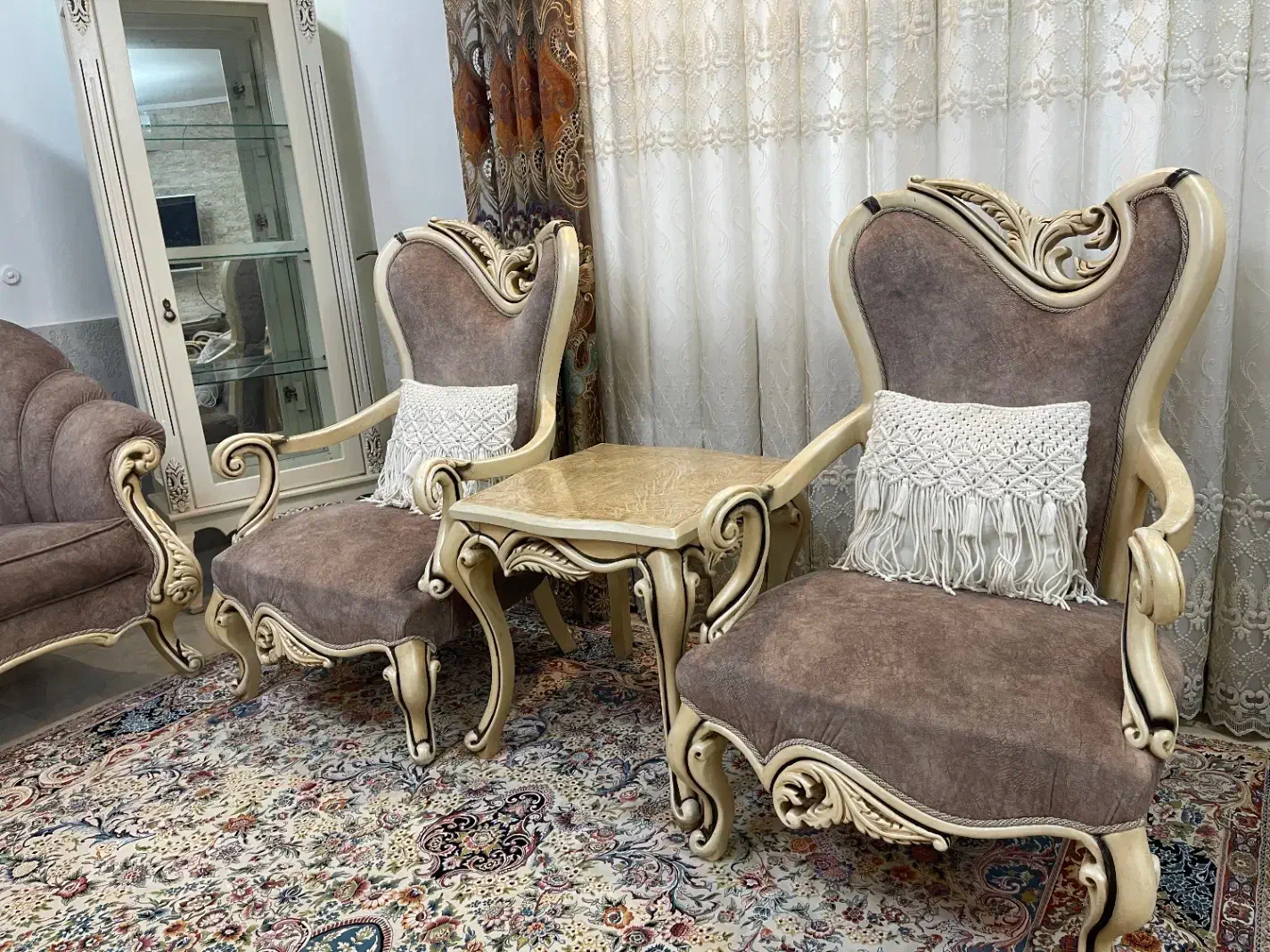 سرویس مبل ۸نفره و نهارخوری ۴نفره|مبلمان خانگی و میز عسلی|محمودآباد, |دیوار