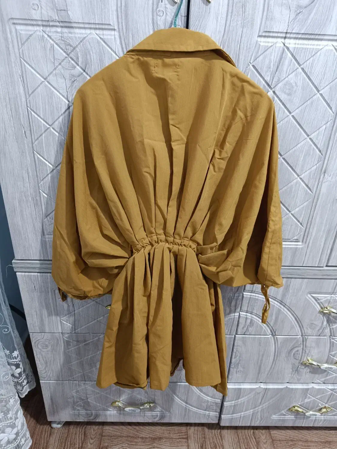 مانتو کمر کش خردل نو پاییزه|لباس|قزوین, |دیوار