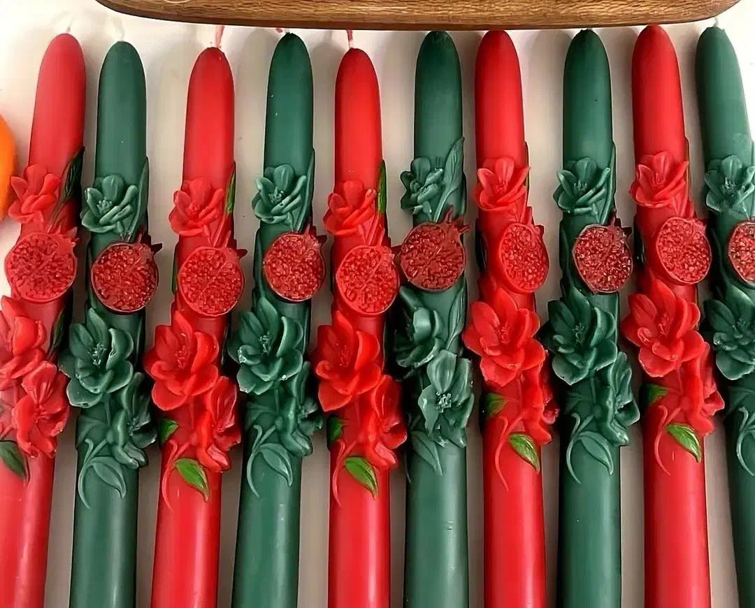 انواع شمع و گیفت وظروف سنگ مصنوعی یلدایی|صنایع دستی و سایر لوازم تزئینی|کرمان, |دیوار