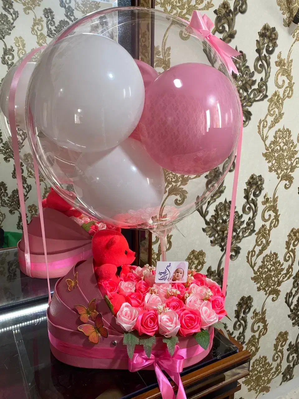 باکس نوزاد دسته گل ها روبانی روز دختر|گل مصنوعی|اهواز, ۲۰۰۰واحدی|دیوار