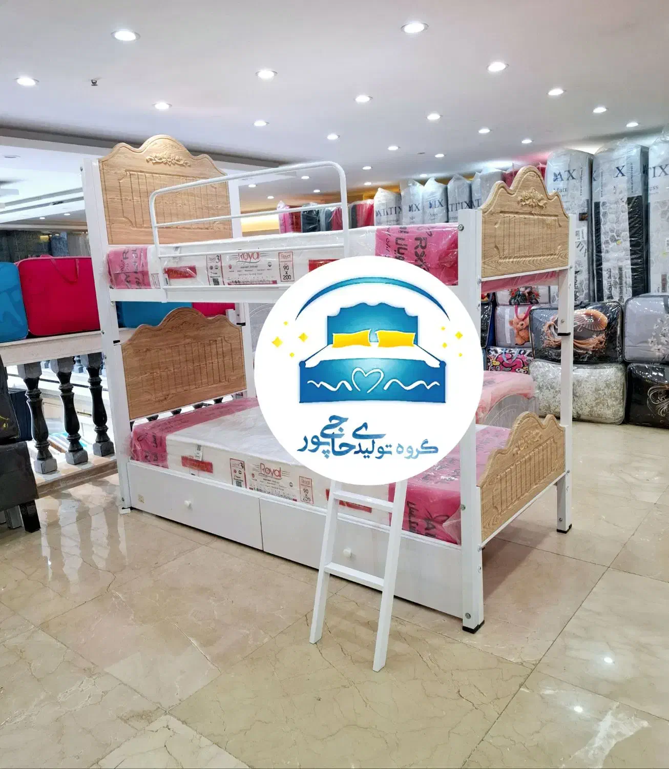 تخت خواب دو طبقه حاجی پور(تختخواب۲دوطبقه)تشک کایلی|تخت و سرویس خواب|مشهد, حسین‌آباد|دیوار