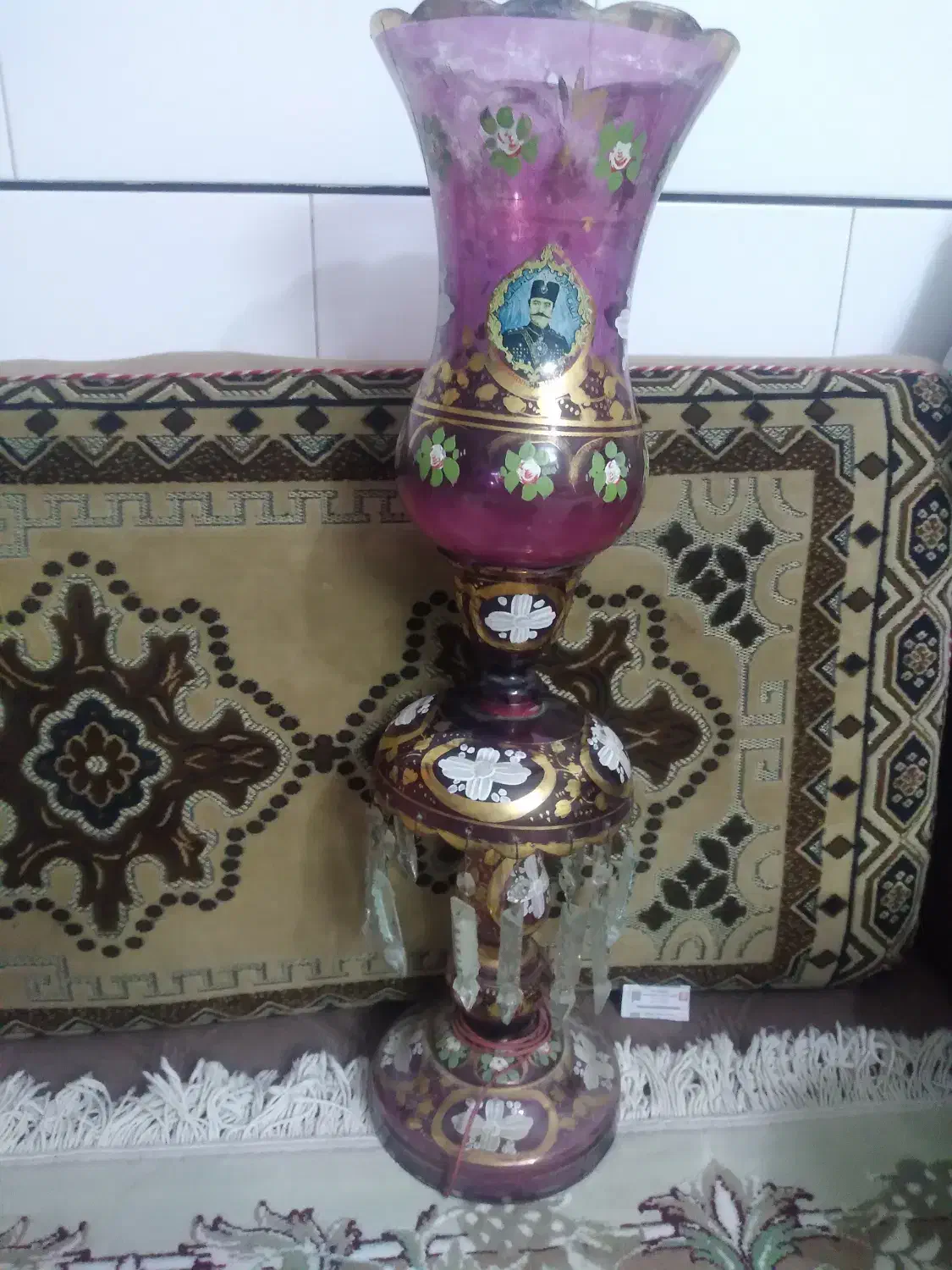 شمعدانی قاجاری قدیمی|کلکسیون اشیاء عتیقه|قلعه نو, |دیوار