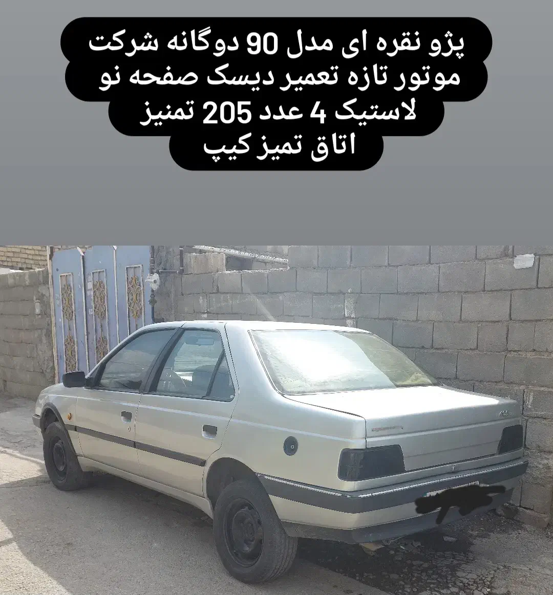 پژو مدل ۹۰ رنگ نقره ای دوگانه کارخونه|خودرو سواری و وانت|یاسوج, |دیوار