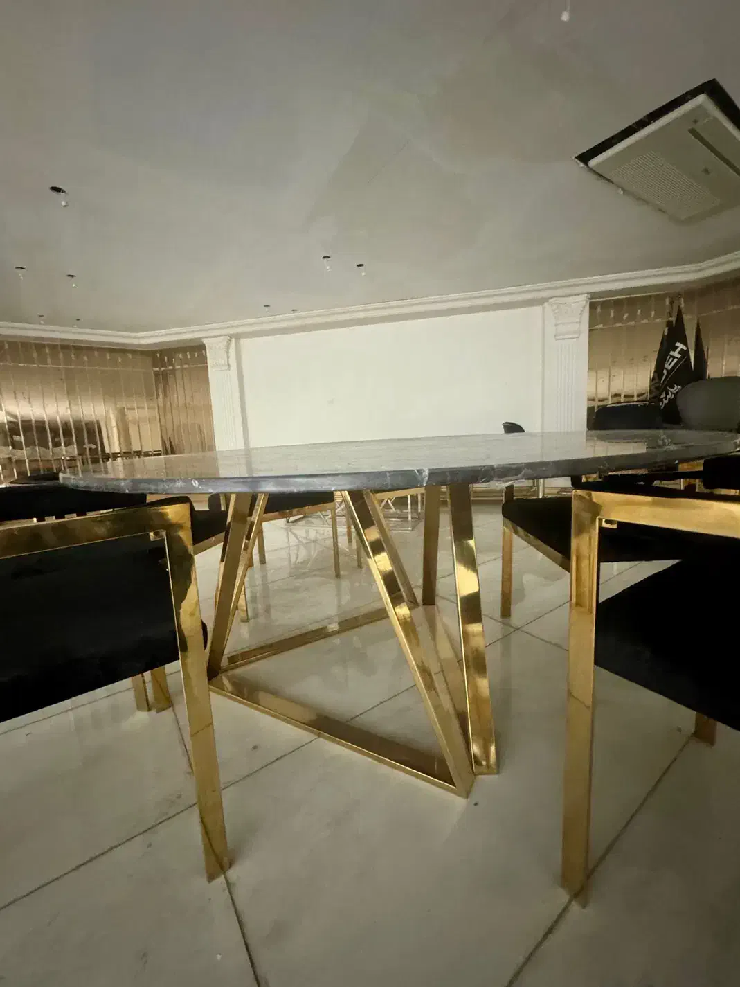 میز و صندلی استیل ۶ نفره صفحه سنگ|میز و صندلی غذاخوری|اصفهان, جلفا|دیوار