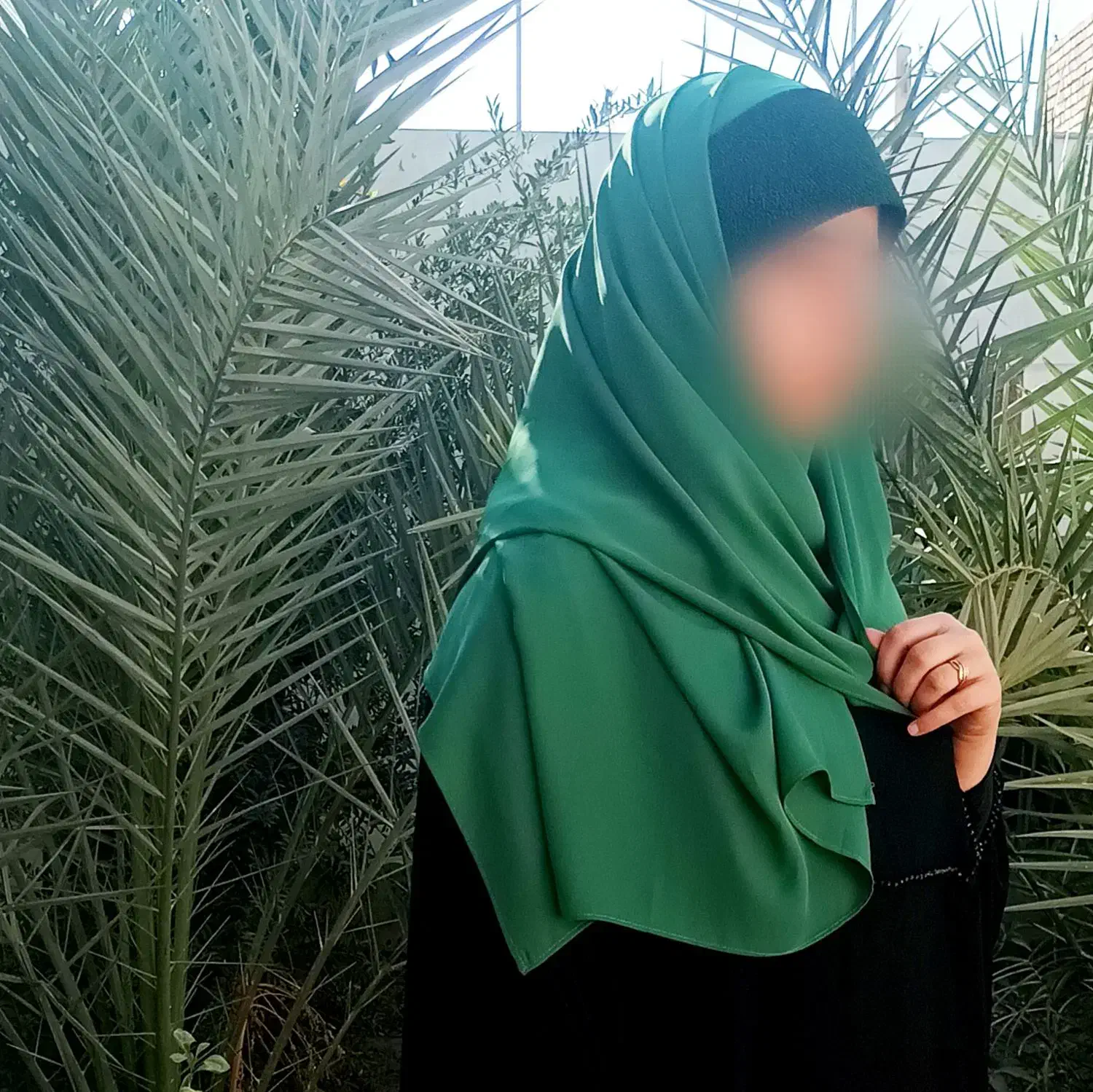 هدشال رنگ سبز سیدی|لباس|بافق, |دیوار