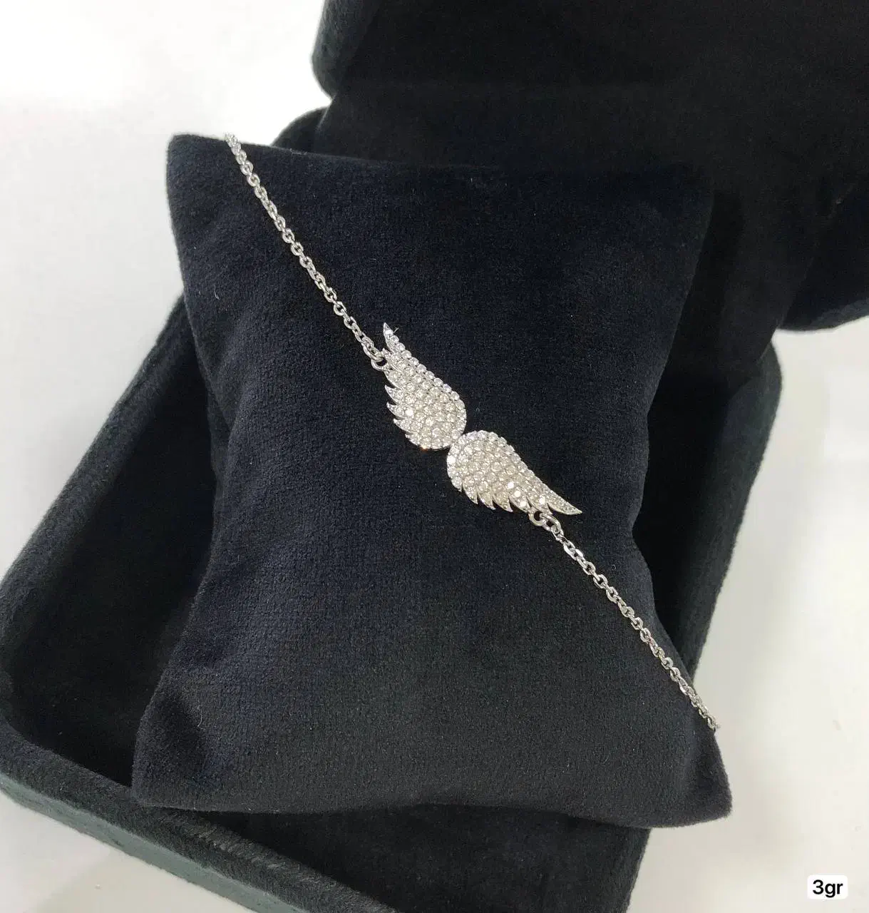 دستبند نقره کادو تولد ناب مدل بال فرشته زنجیری۶۱۰۳|بدلیجات|تبریز, |دیوار