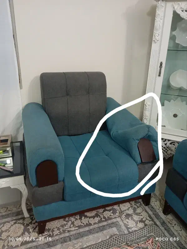 مبلمان۷ نفره و یک گنجه و عسلی|مبلمان خانگی و میز عسلی|تربت جام, یحیی آباد|دیوار