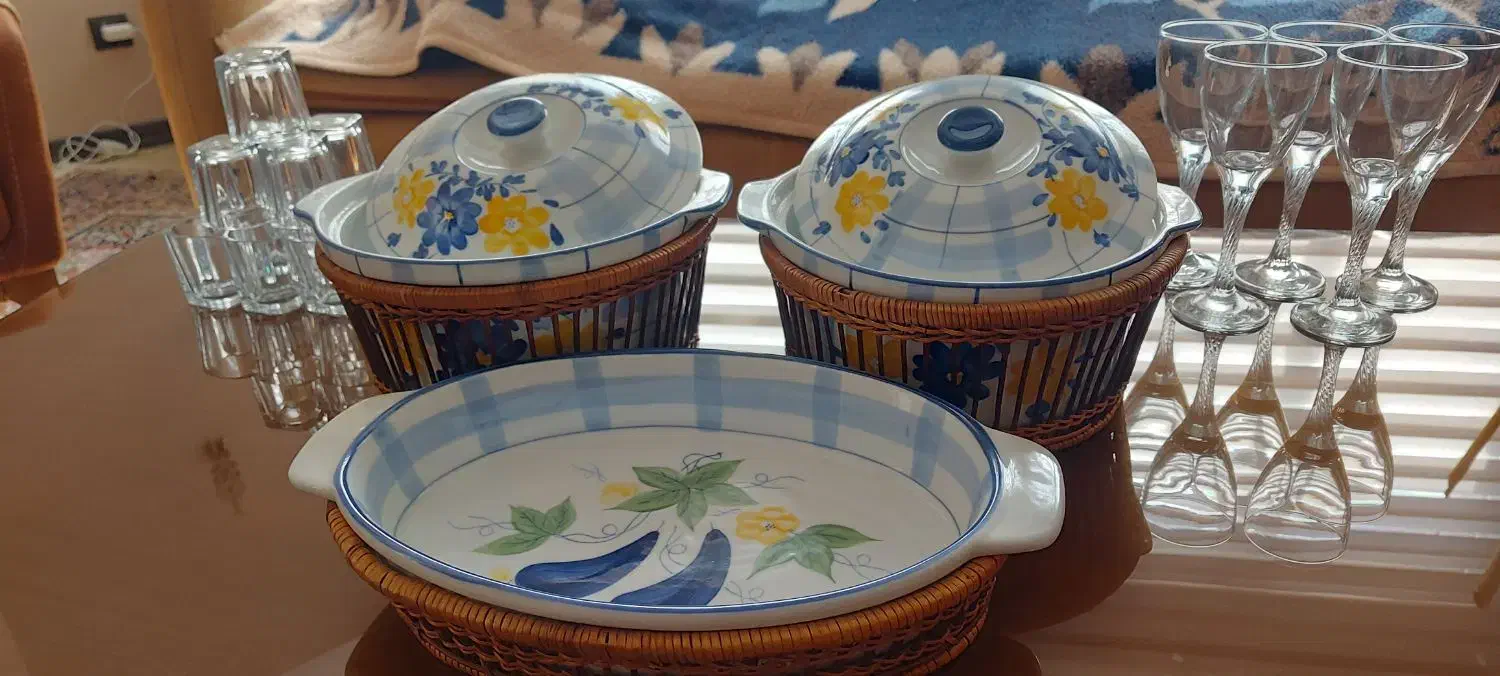 سوپ خوری و سلاد خوری با سبد فانتزی سوپ خوری بزرگ|ظروف سرو و پذیرایی|تهران, کوهک|دیوار