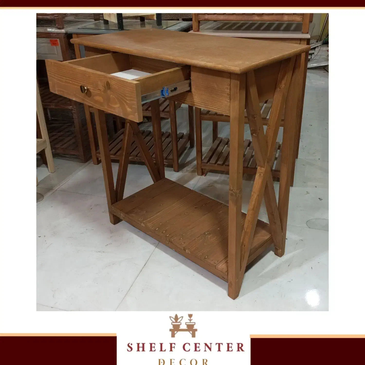 کافی بار کنسول عرض ۸۰ پایه ضربدری تک کشو|بوفه، ویترین، کنسول|مشهد, طلاب|دیوار