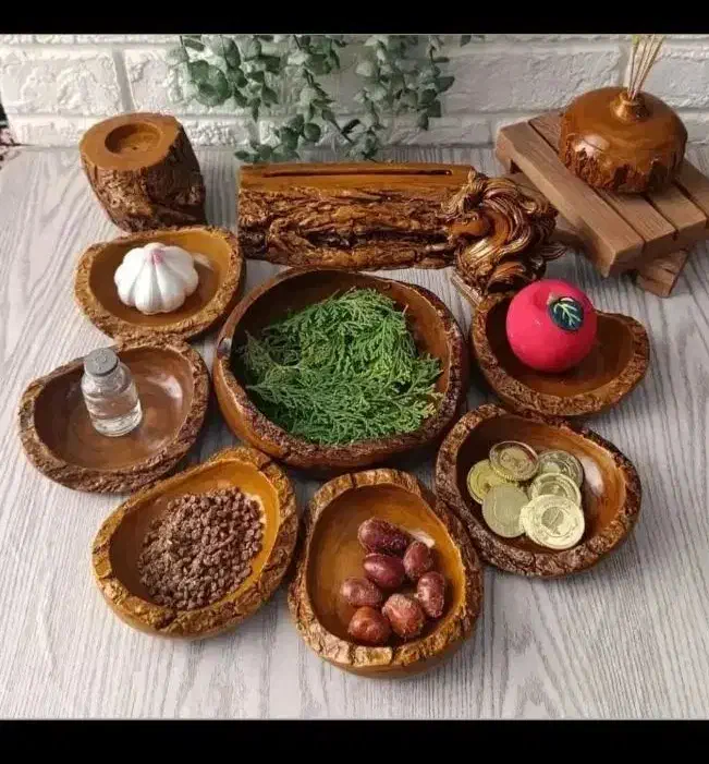 هفت سین طرح تنه درخت|صنایع دستی و سایر لوازم تزئینی|چناران, |دیوار