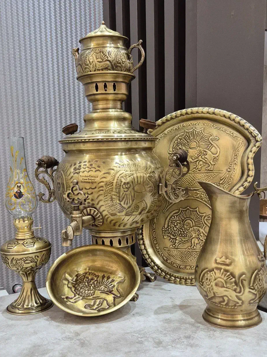 پخش عمده و تکی سماور ذغالی آنتیک برنج و متعلقات|صنایع دستی و سایر لوازم تزئینی|ارومیه, |دیوار