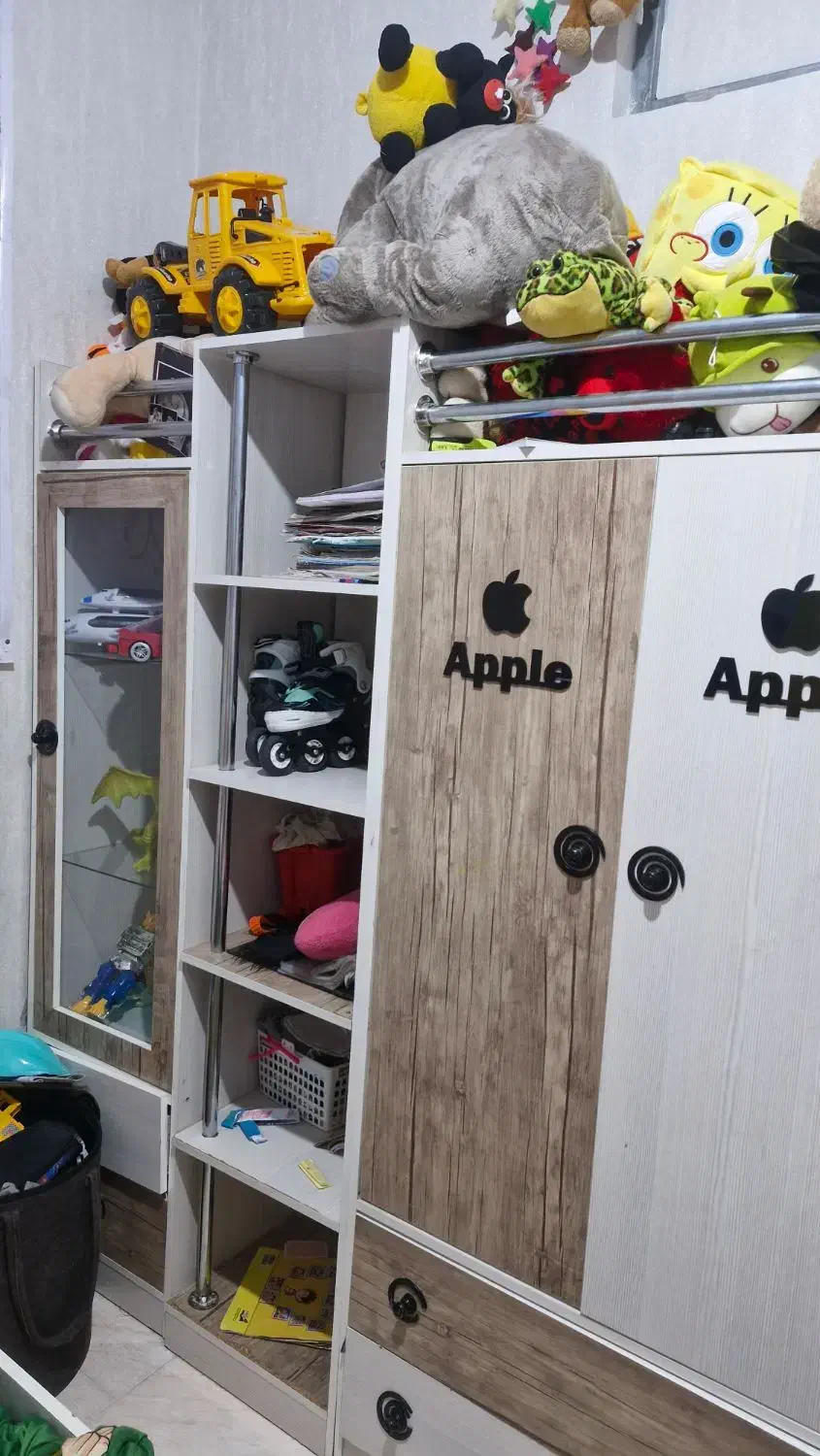 کمد لباس و ویترین وکتابخانه|جاکفشی، کمد، دراور|مشکیندشت, |دیوار