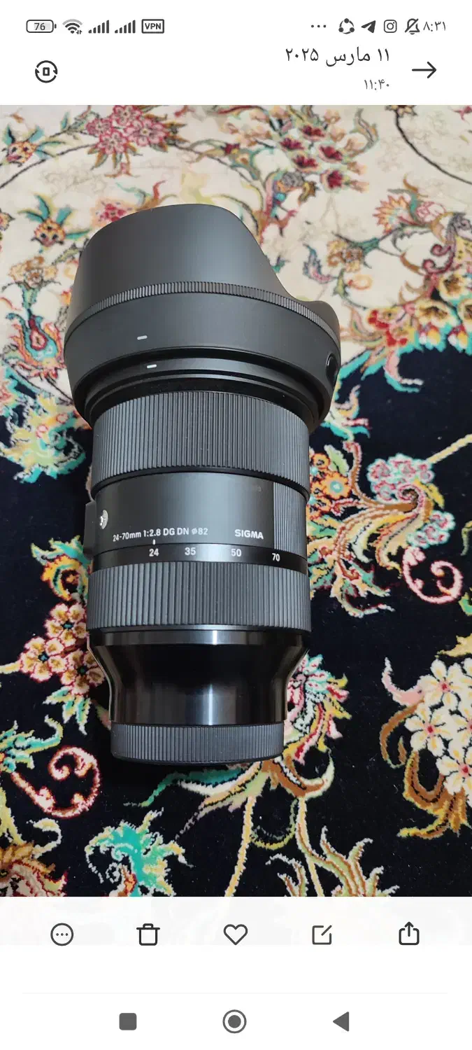 لنز سیگما ۲۴.۷۰|دوربین عکاسی و فیلم‌برداری|یاسوج, |دیوار