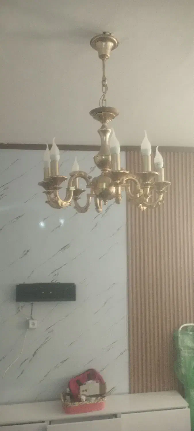 لوستر برنجی|لوستر و چراغ آویز|محمدیه-قزوین, |دیوار