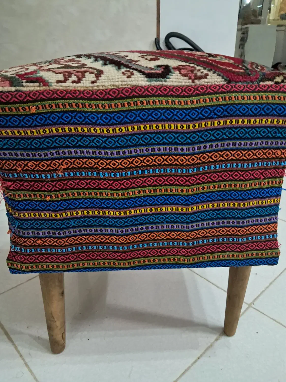 یک عدد پاف طرح صنعتی کاملا نو|صندلی و نیمکت|الوند, |دیوار