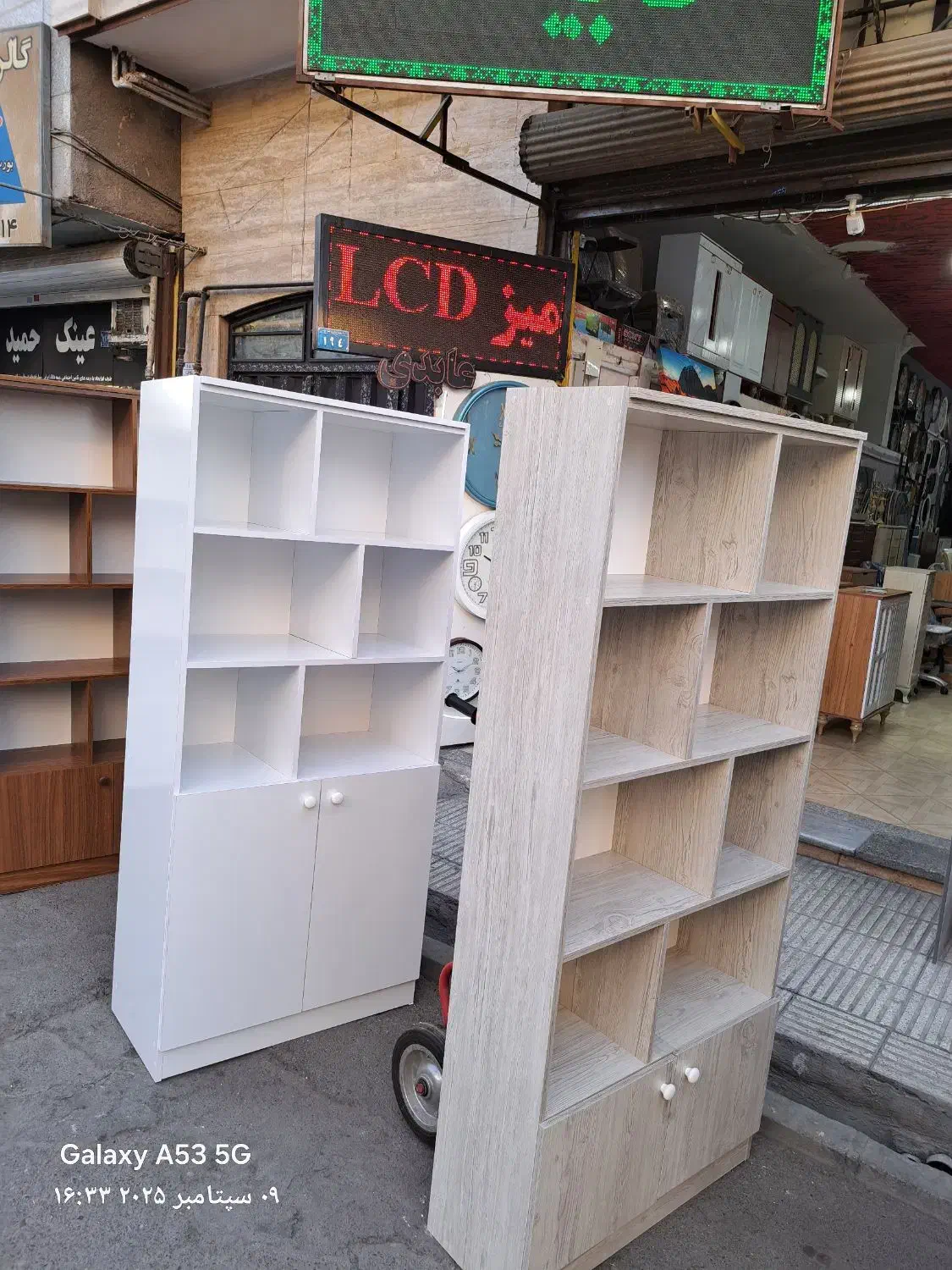 کتابخانه بدنه ملامینه در سایز ها۵۰و۸۰|کتابخانه، شلف، قفسه‌های دیواری|قرچک, محمد آباد|دیوار