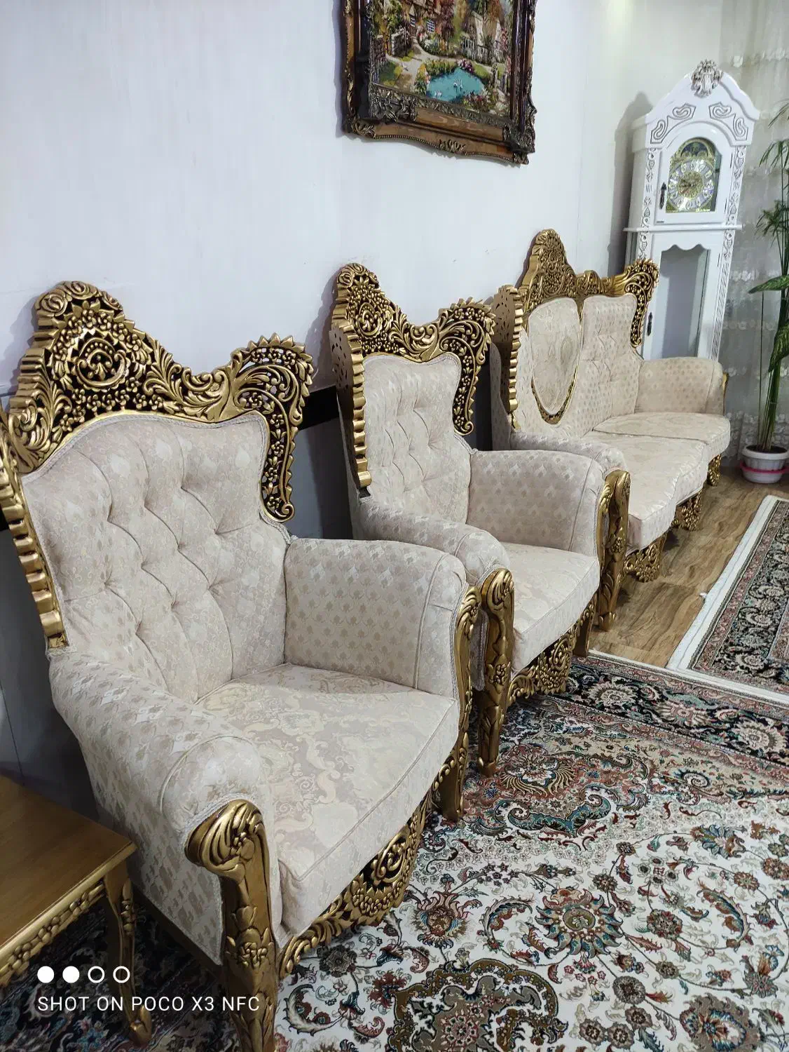 مبل سلطنتی 9 نفره|مبلمان خانگی و میز عسلی|کامیاران, |دیوار